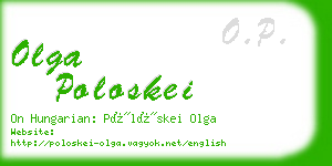 olga poloskei business card